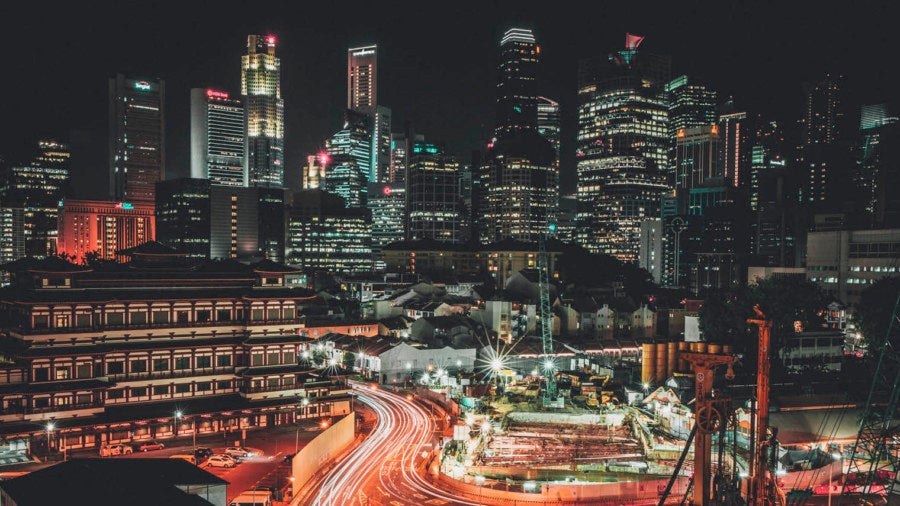 Singapore at night