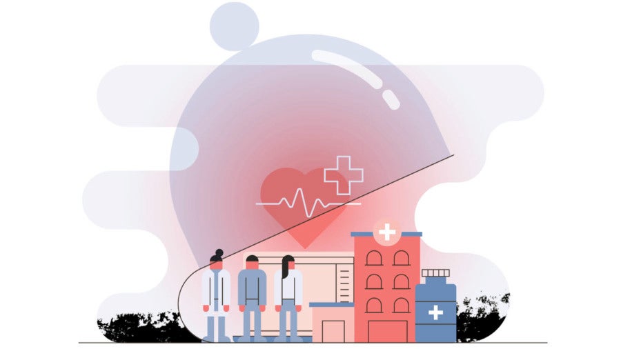 Company healthcare cover illustration