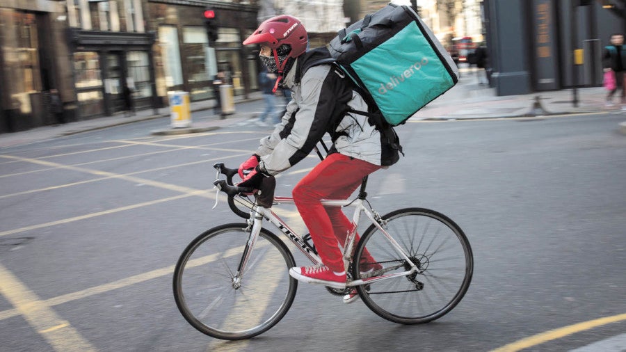 Deliveroo cyclist