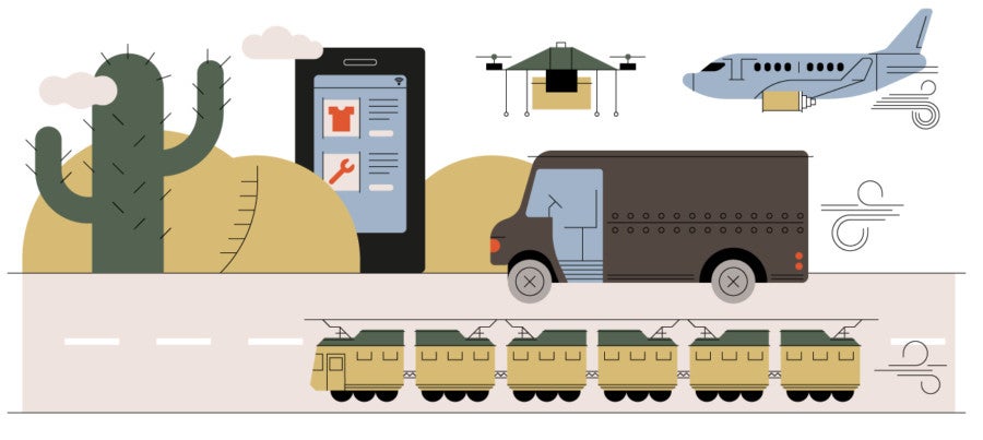 IIoT connected technology illustration