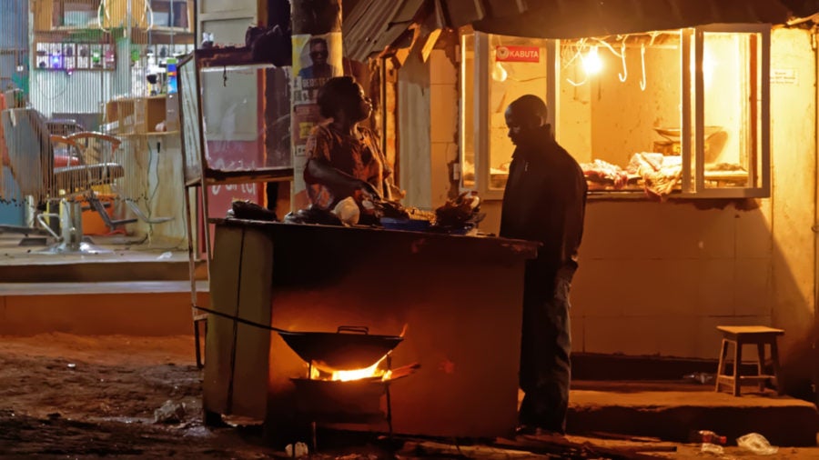 Street vendor in Wakiso District Uganda