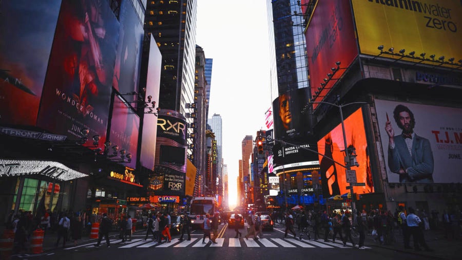 Advertising billboards in new york city