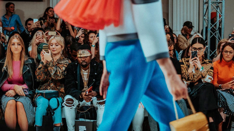 influencers at fashion show, runway