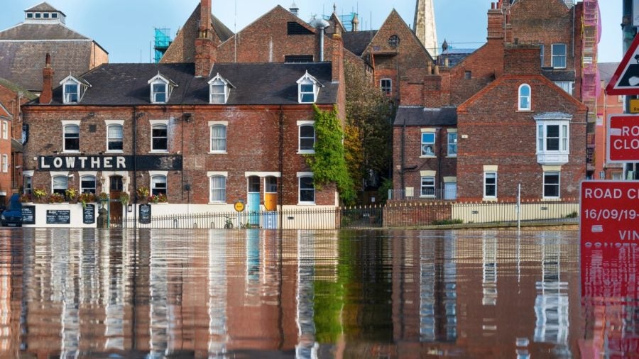 flooded streets in York