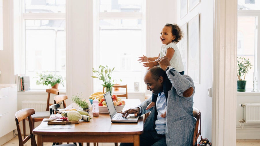 Parents working from home