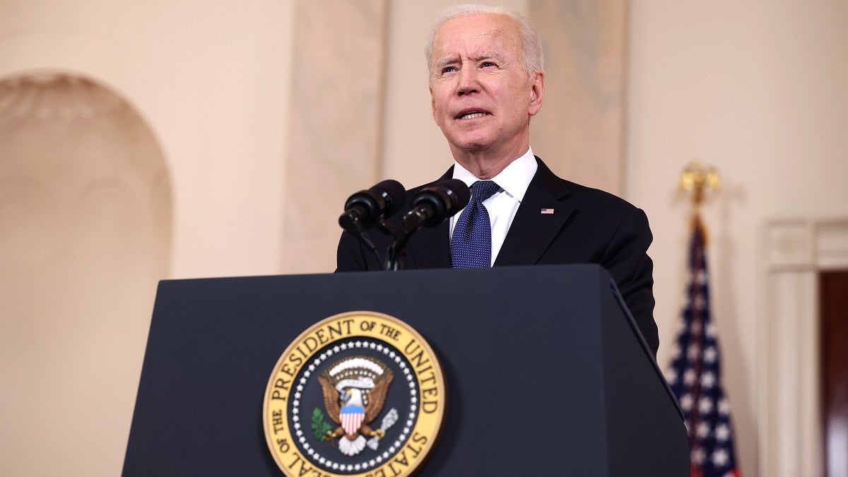 President Biden at a podium