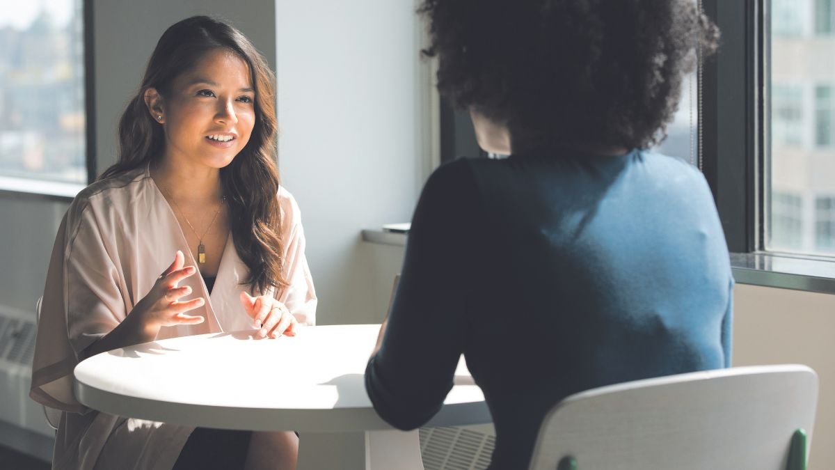 Two business leaders discuss strategy