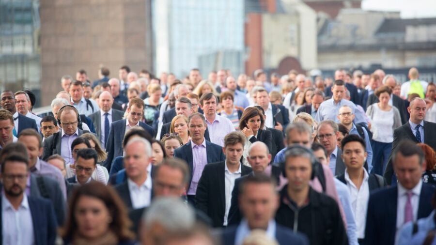 Commuters in London